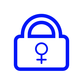 Sterilisation der Frau blau