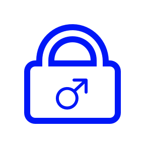 Sterilisation des Mannes blau